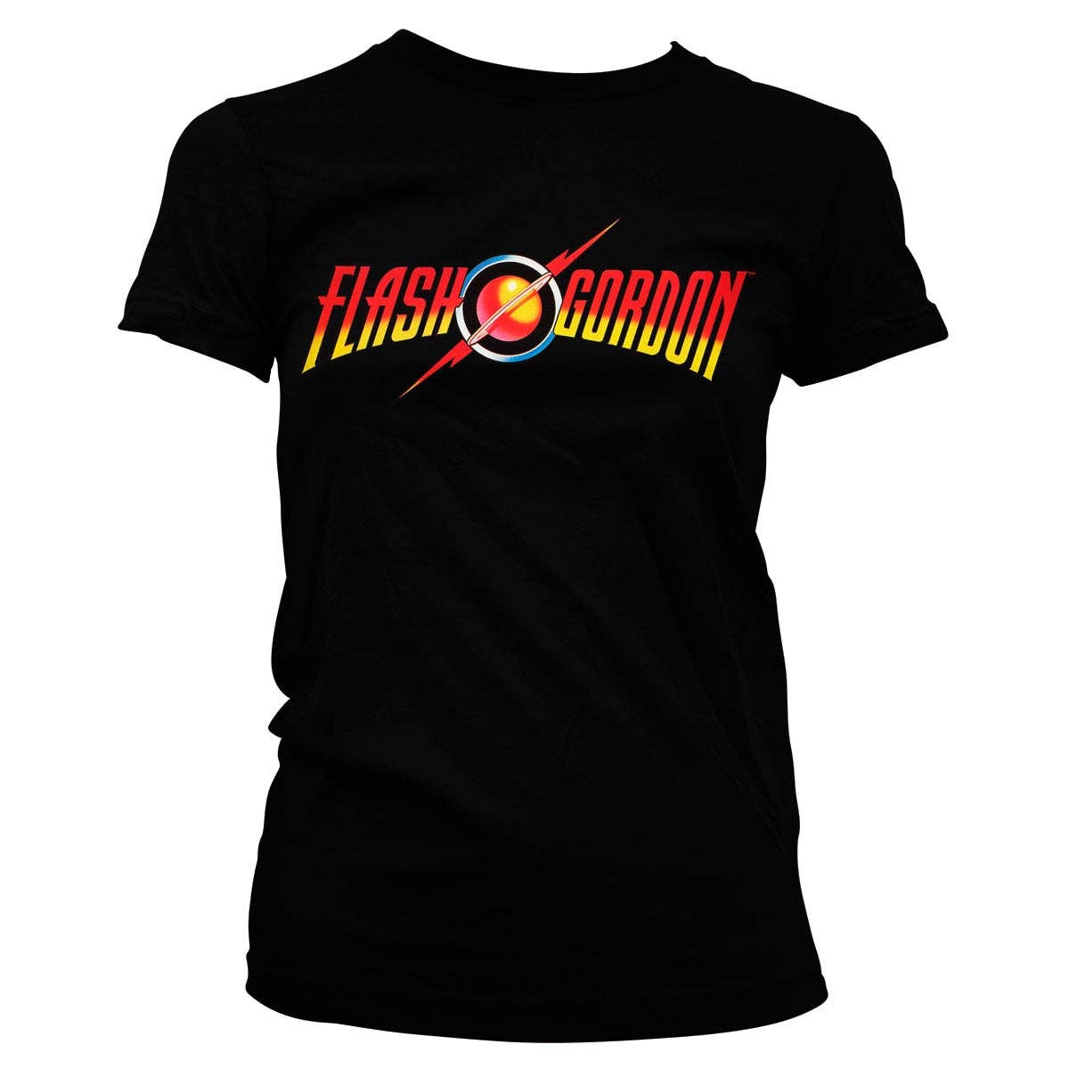 Zwart T-shirt met Flash Gordon-logo voor meisjes voor groothandel op Faire0