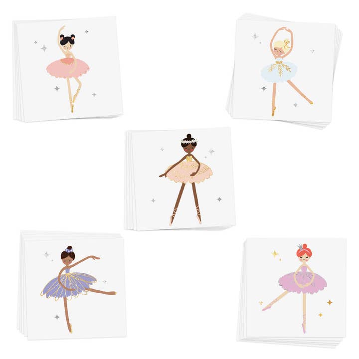 BALLERINA kids temporary tattoo variety set for wholesale by Flash Tattoos
