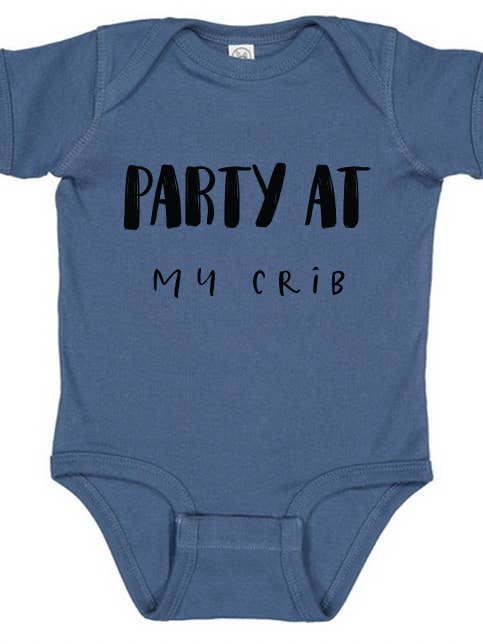 Paper Cow LLC - Wholesale Bodysuit (Non-Footed) - Baby - Baby Party at my Crib Graphic Cotton Bodysuit4