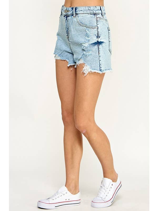 BLUE AGE - Wholesale Shorts - Women's - AUTHENTIC DISTRESSED MOM SHORTS