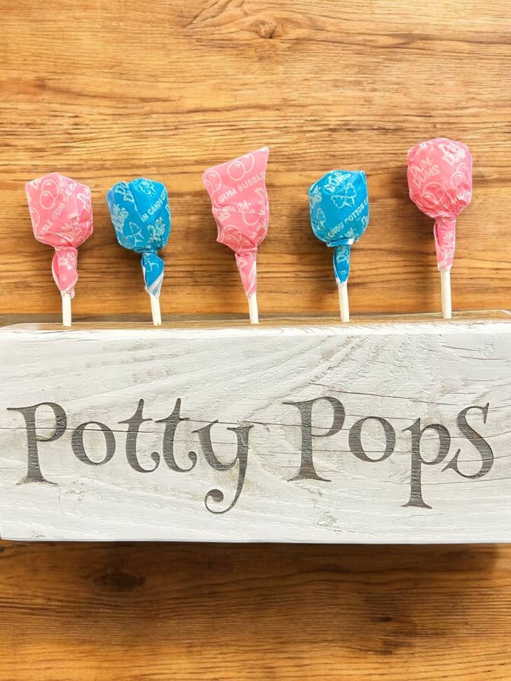Potty Pops Shelf Sitter for wholesale by Three Busy Bees Creations