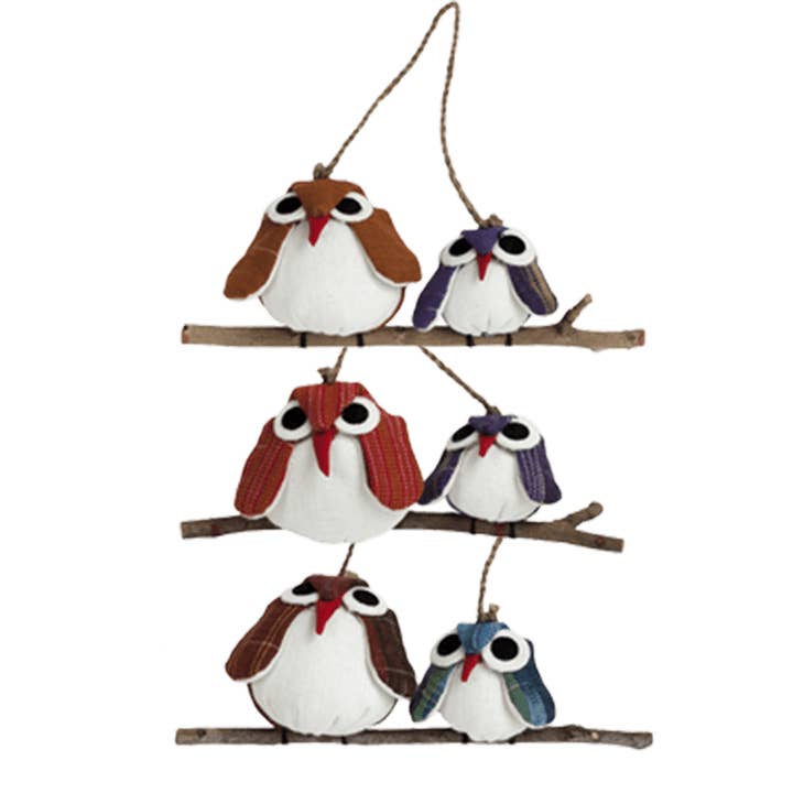 Marquet - Wholesale Ornament Set - Family of Owl Christmas Ornaments with Printed Retail Price1