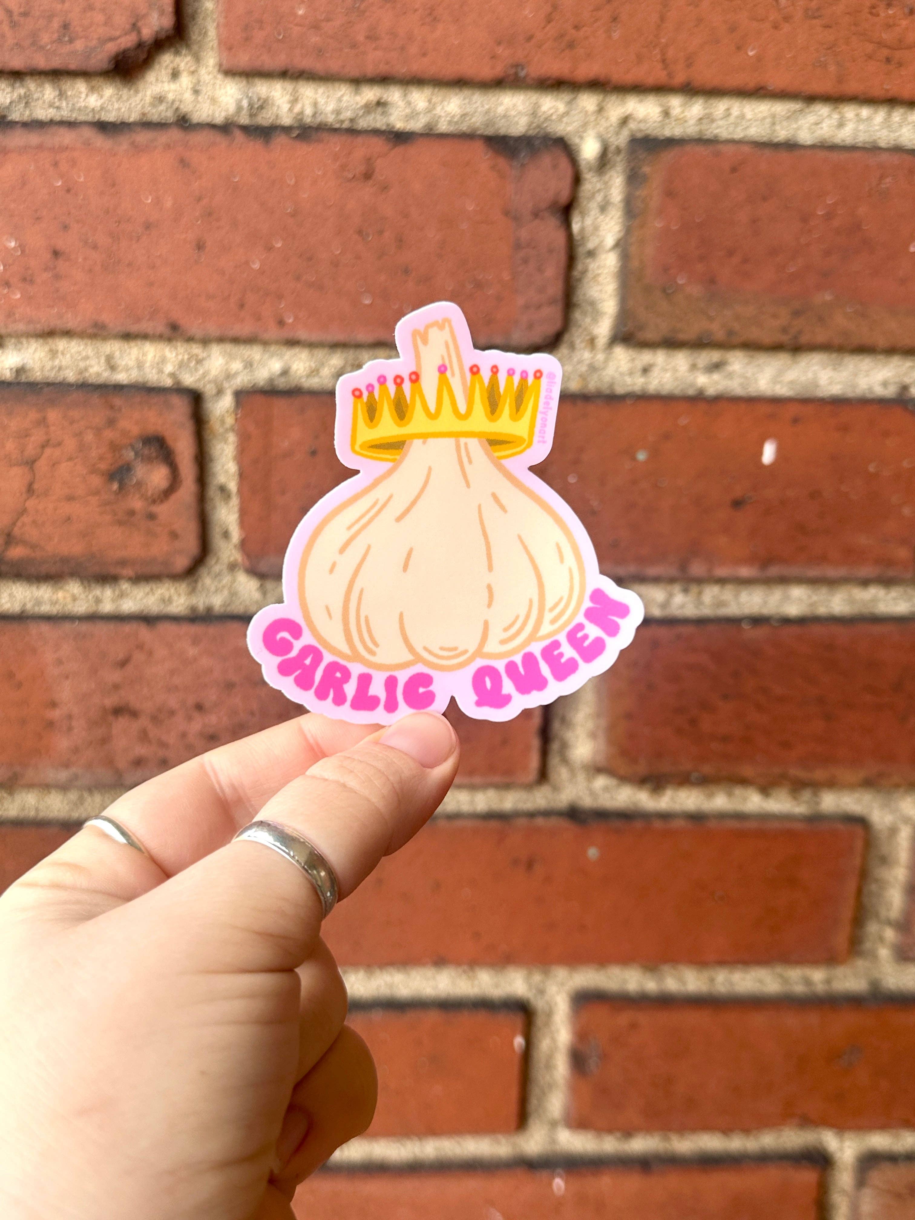 liadelyonart - Wholesale Sticker - Garlic Queen Vinyl Sticker, 3x2.85 in.6