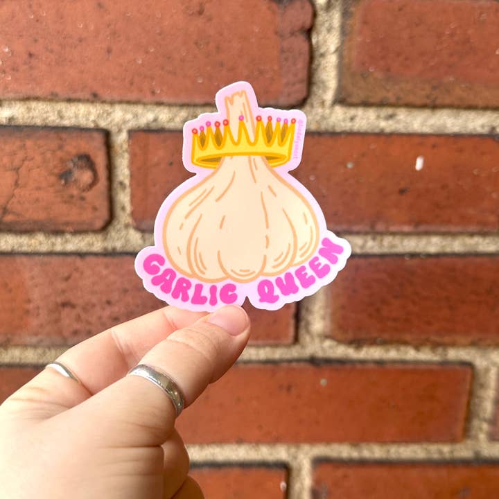 liadelyonart - Wholesale Sticker - Garlic Queen Vinyl Sticker, 3x2.85 in.6