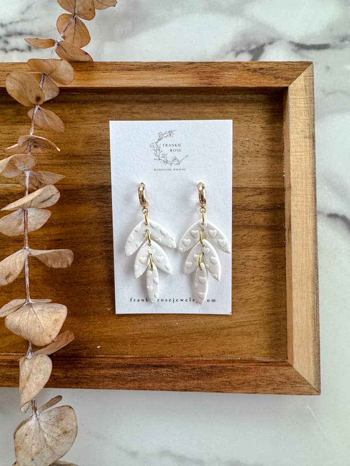 Heart Petal Drops for wholesale by Frankie Rose Jewelry
