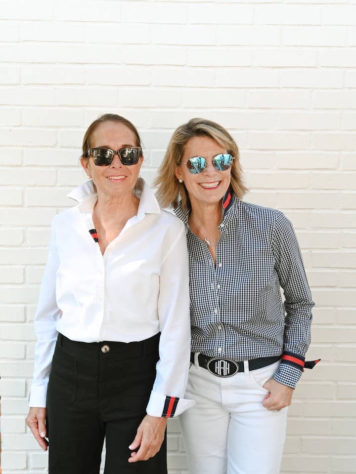 Casie 2 - White Ox w Navy & Red Stripe Ribbon for wholesale by Pearly Vine