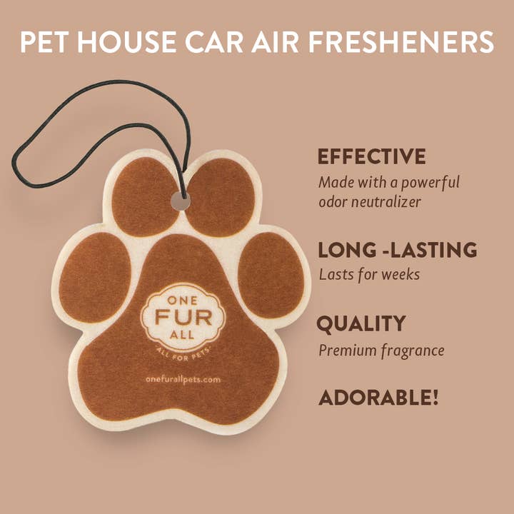 Pet House by One Fur All - Wholesale Car Freshener - Unisex - Vanilla Sandalwood Car Air Freshener