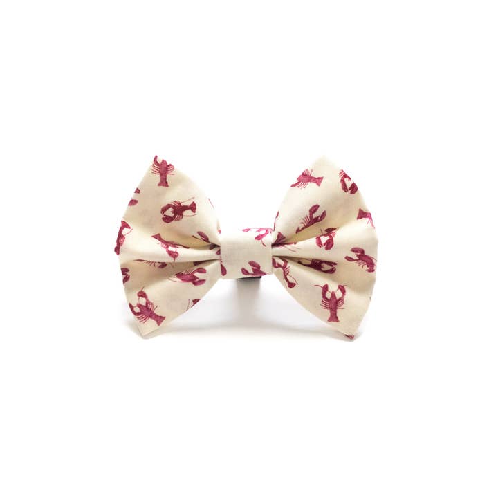 Tan Lobster Pet Bow for wholesale by Tealight Studios