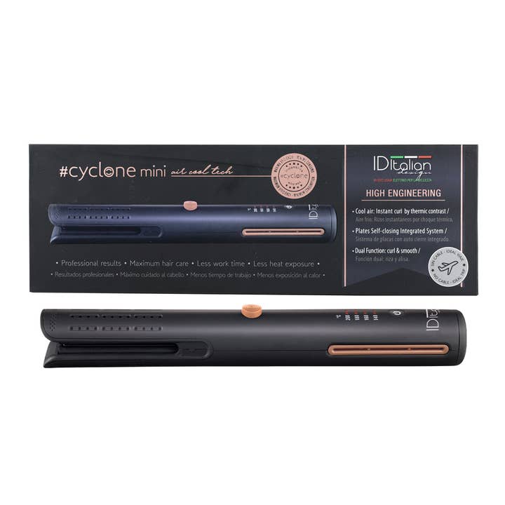 CYCLONE AIR COOL TECH USB BÆRBART STRYGEJERN for engroshandel hos POSTQUAM COSMETIC