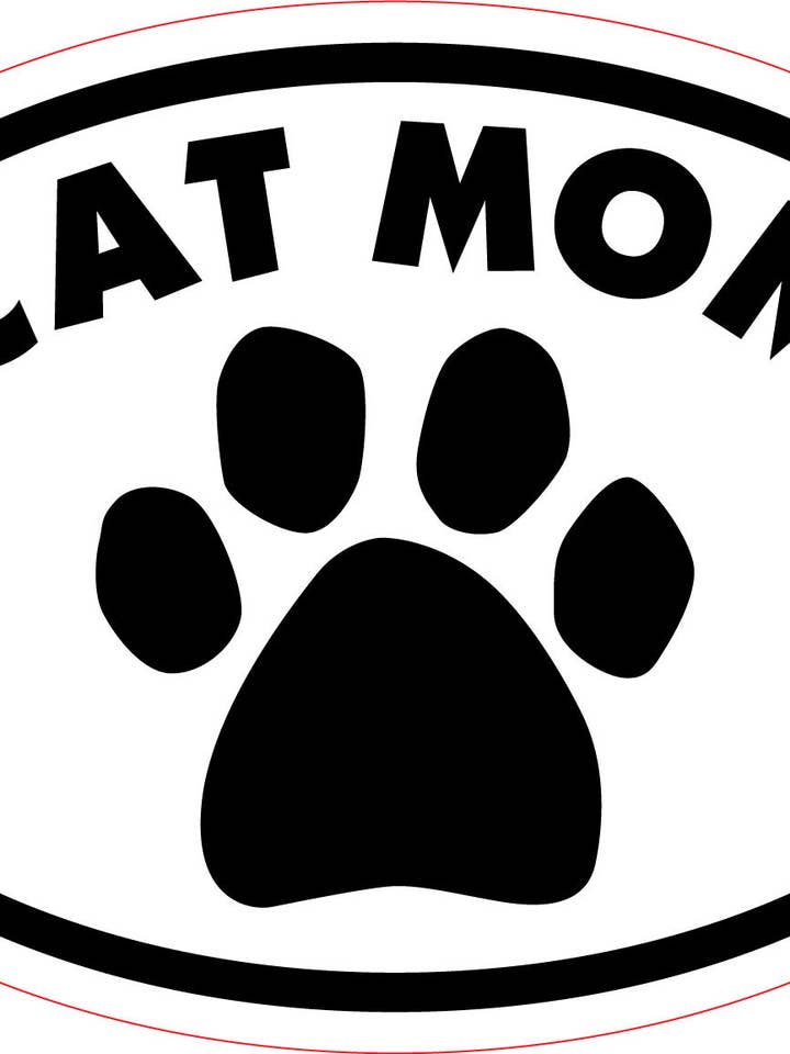 Cat Mom Oval Shaped Car Magnet for wholesale by Pet Gifts USA, LLC