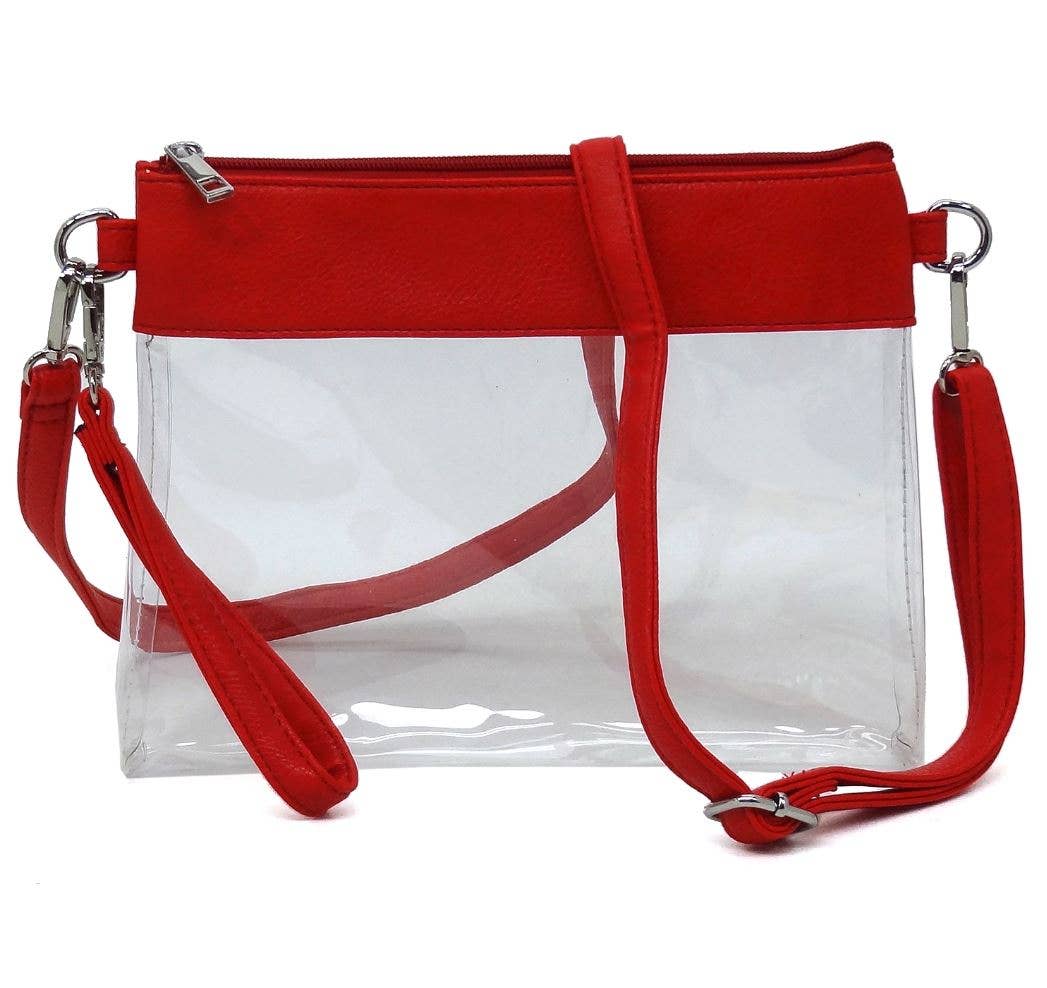 MiMi Wholesale - Wholesale Crossbody Bag - Women's - AD200T Game Day Clear Crossbody Bag/Clutch13