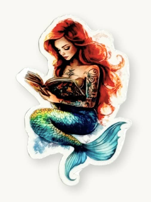 Lecture de sirène | Autocollant Ariel pour la vente par The sticker era