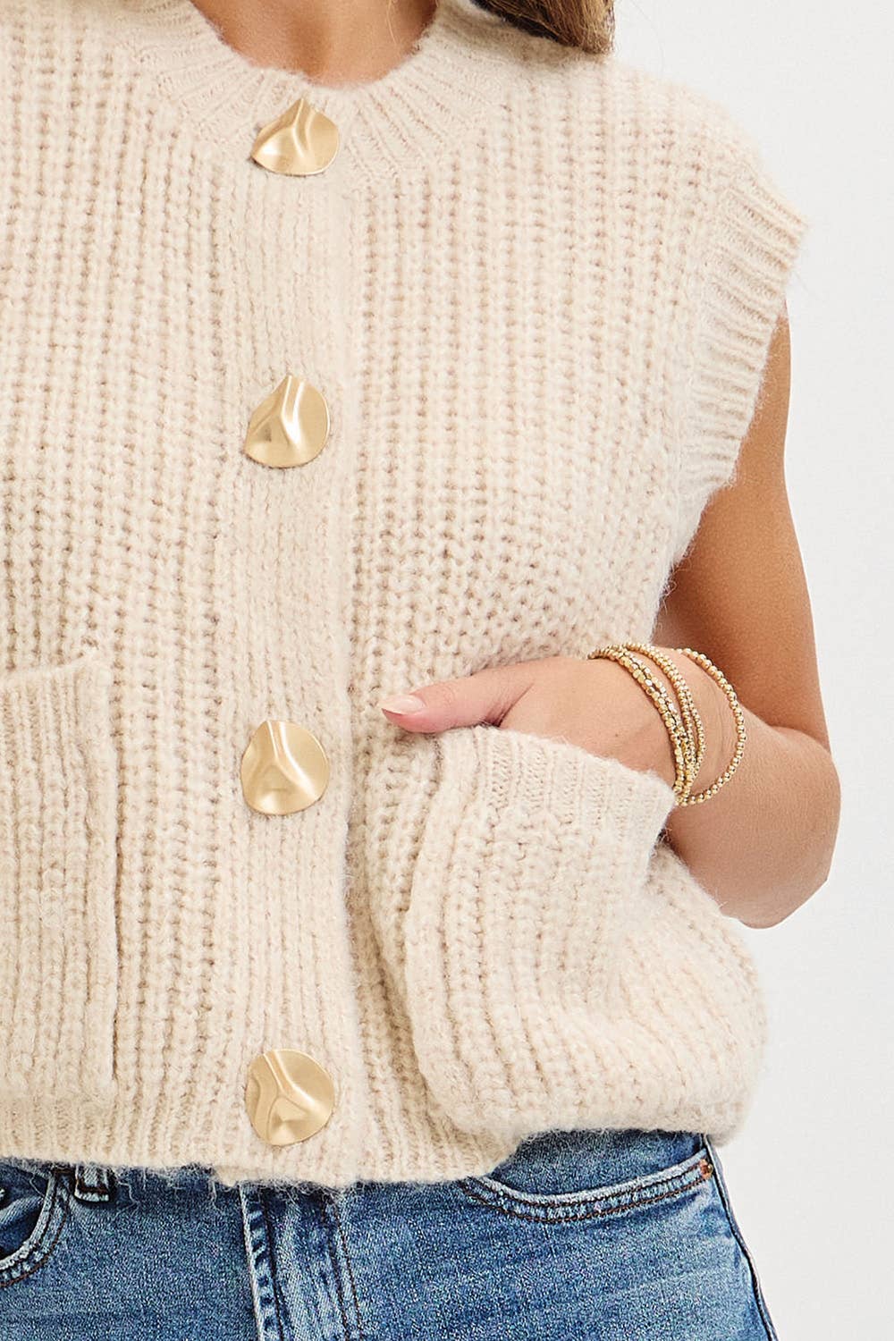 Sweet Lovely by Jen - Wholesale Knit Sweater - Women's - CHUNK SWEATER KNIT VEST 18