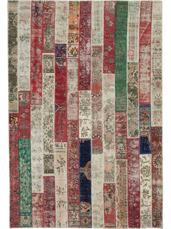7x10 Multicolor Modern Patchwork Rug - 31054 for wholesale by RUG N CARPET