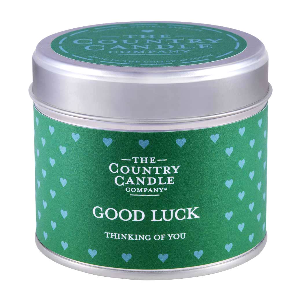 Luxury Candle in a Tin Sentimental Scented Congratulations Success Luck Tropical 