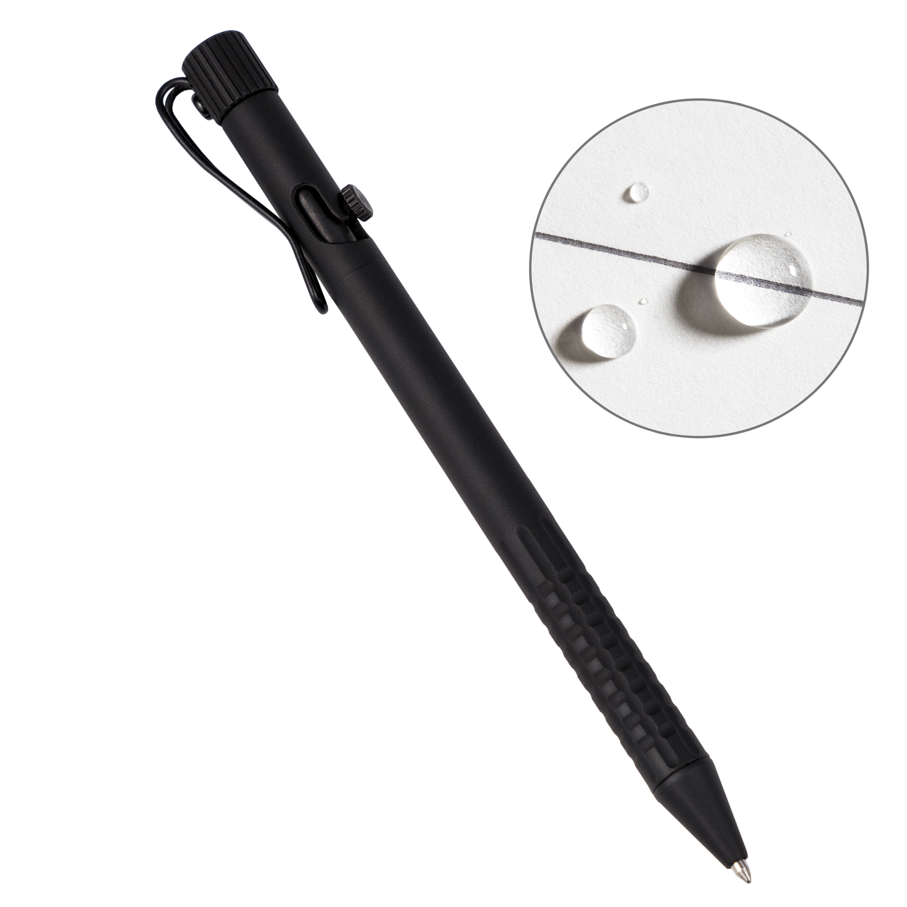 Rite in the Rain - Wholesale Pen - Rite in the Rain Weatherproof Black Bolt-Action Metal Pen, 0
