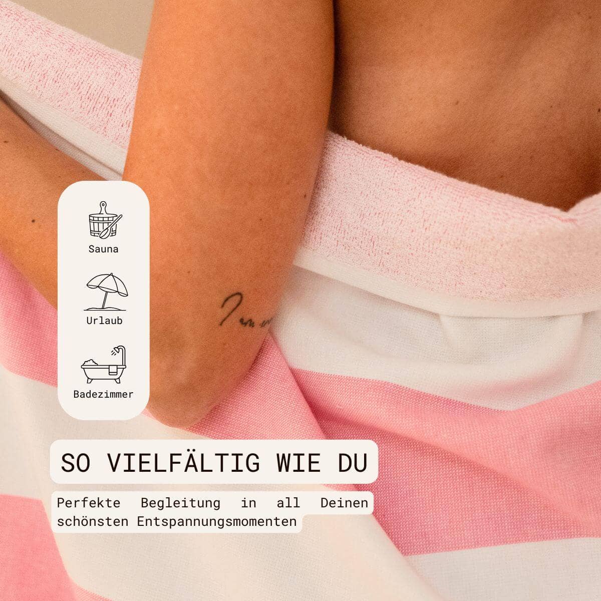 VAYVA - Vente Serviette de plage - Serviette éponge rayée Santorini en coton7