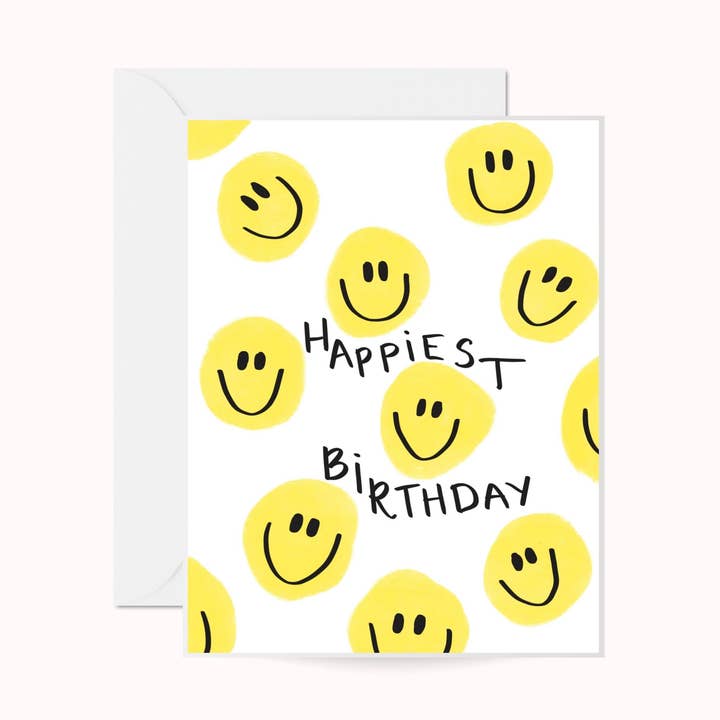 Glücklichste Geburtstagskarte | Smiley Birthday | Smiley Faces für den Großhandel von Anna Whitham Co.