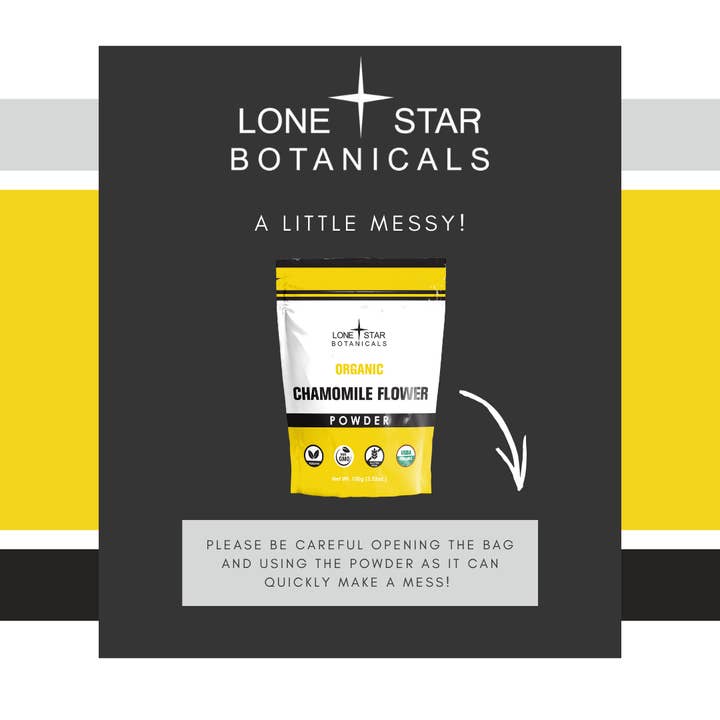 Lone Star Botanicals - Wholesale Protein/Superfood Powder - Organic Chamomile Flower Powder -- 3.52 oz