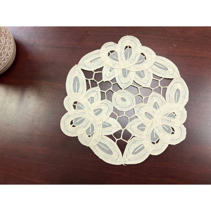 Annie’s Treasures Doilies Crystal Lace Round Shape for wholesale by Peking Handicraft