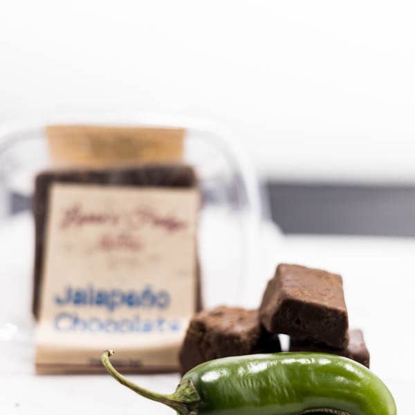 Jalapeno Chocolate for wholesale by The Fudge & Snack People - Lorie's Fudge