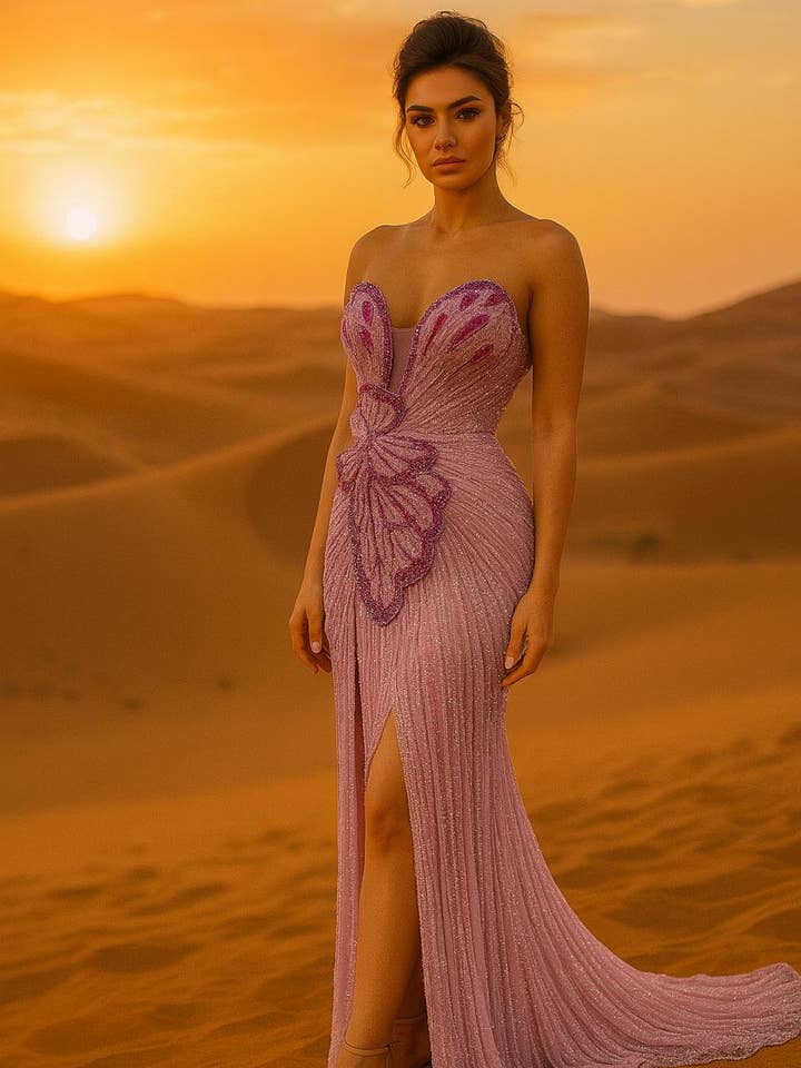 La Veneto - Wholesale Dress - Women's - Couture beaded dress 4