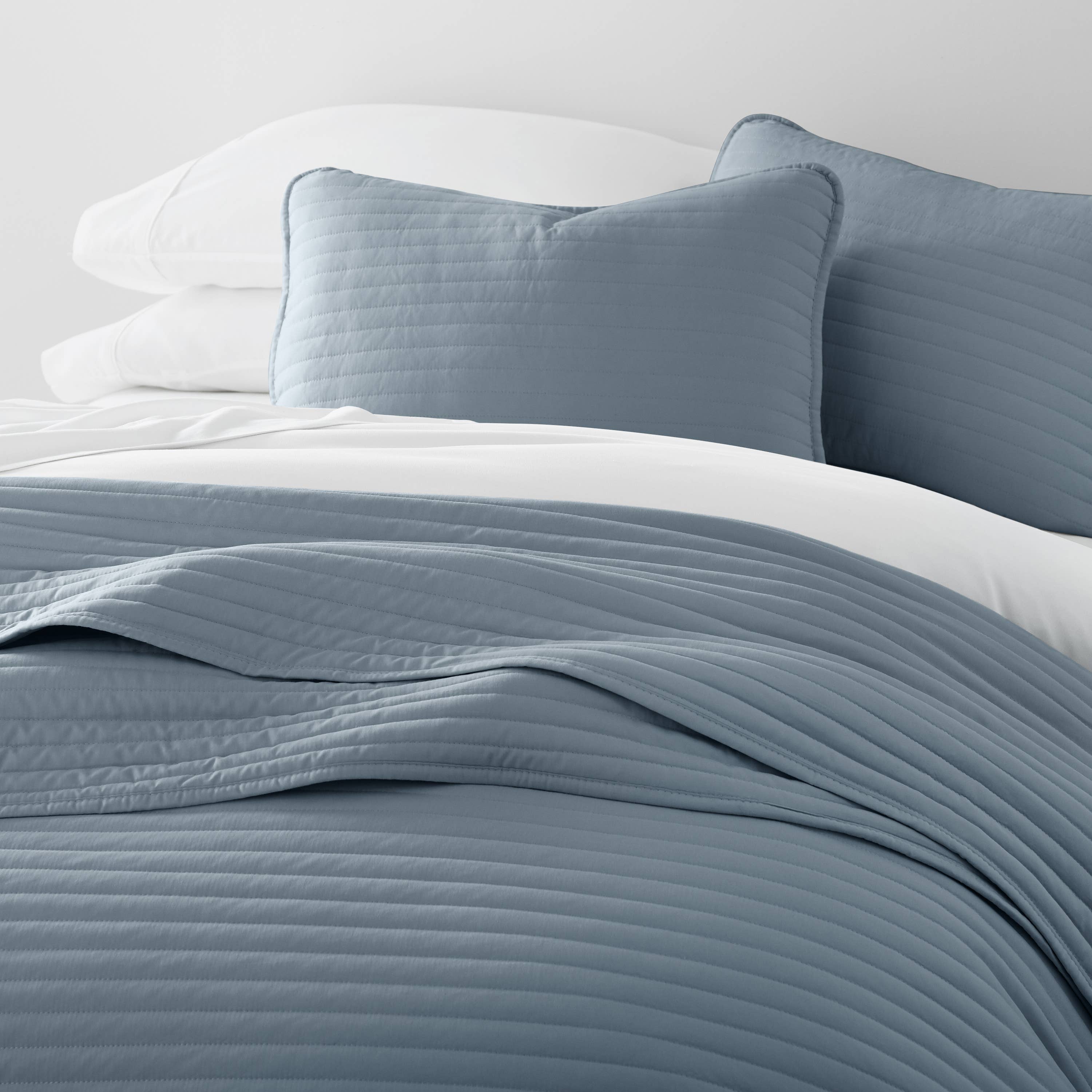 ienjoy Home - Vente Parure de lit - Ensemble de couvre-lit matelassé 3 pièces à rayures iEnjoy Home5