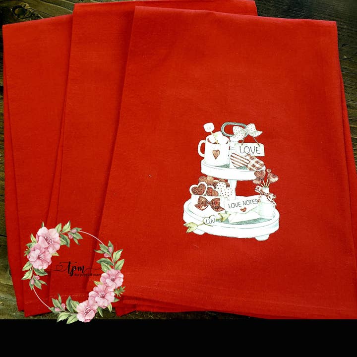 Love Tray Tea Towel for wholesale by The Poppell Mart