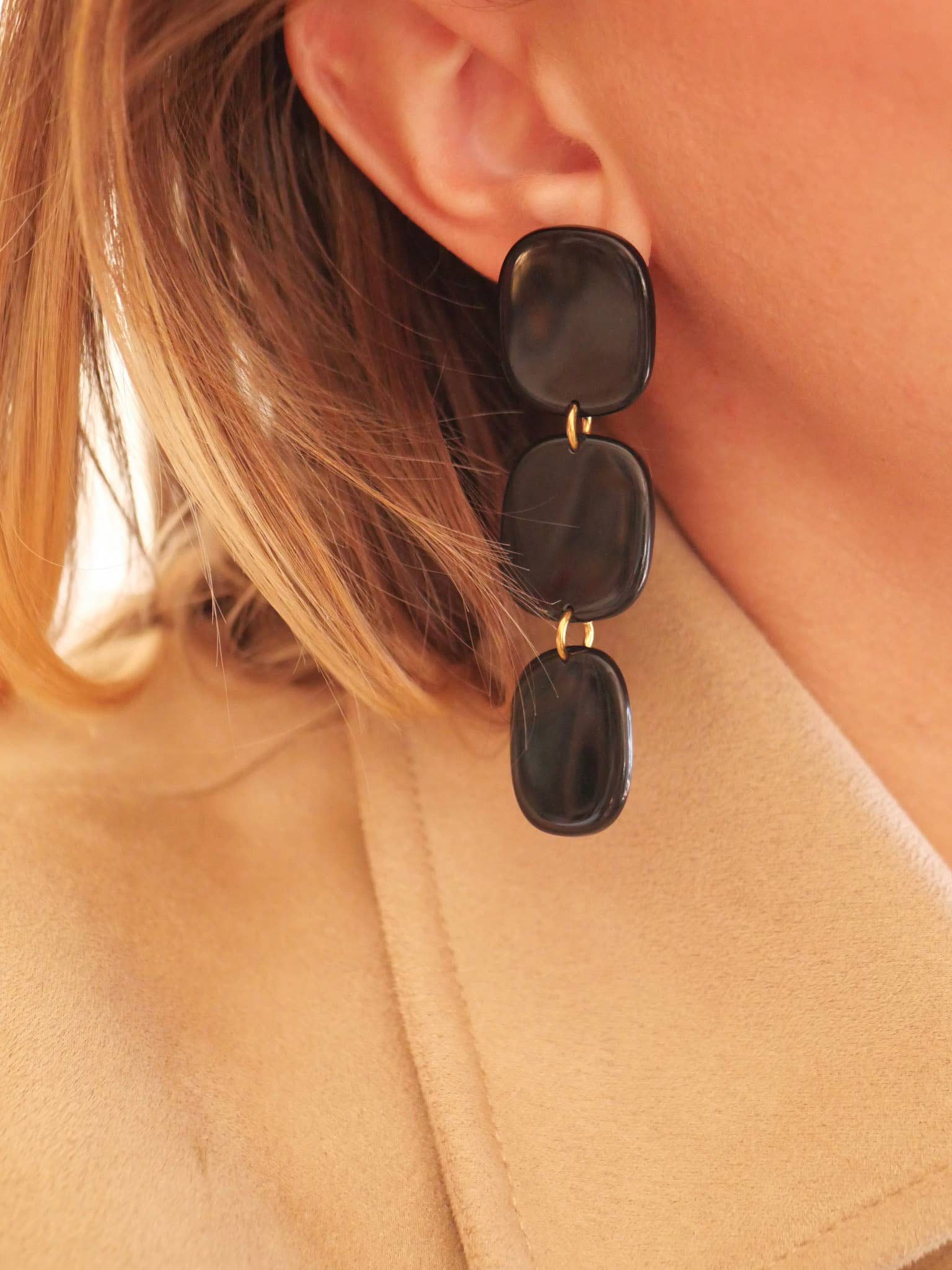 Azeria Création - Vente Boucles d'oreilles pendantes - Boucle d'oreilles Maxine1