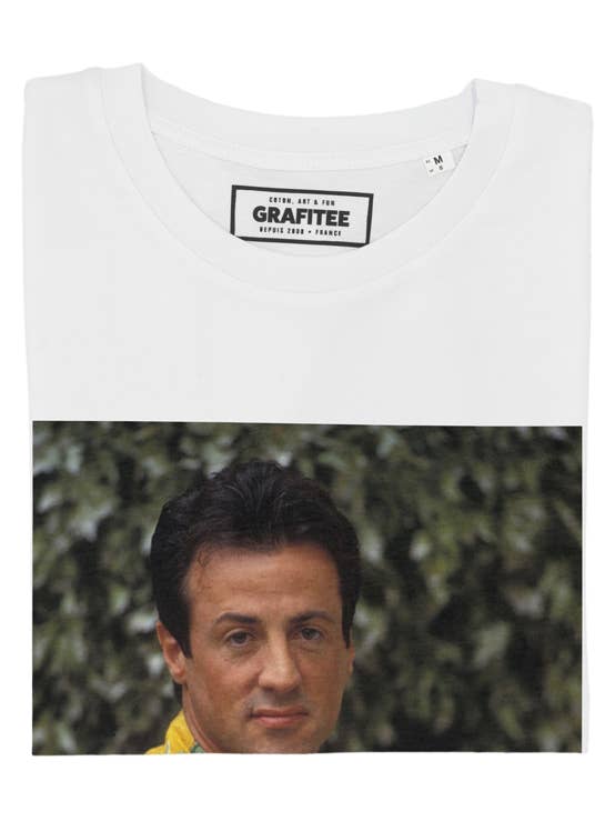 White Stallone Shirt T-Shirt - Movie Actor Photo T-Shirt for wholesale on Faire1