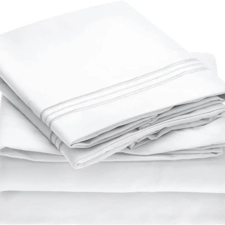 Sunshine Home Textile - Wholesale Sheet Set - 2100 Series Sally Collection 4 Piece Sheet Set - King25