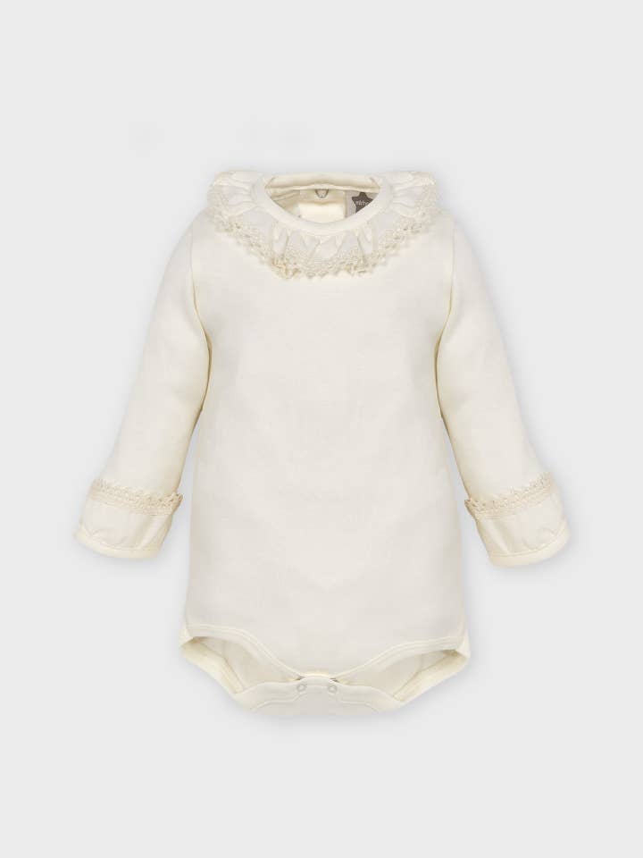 Minhon - Wholesale Bodysuit (Non-Footed) - Baby - Long Sleeve Ruffle Bodysuit