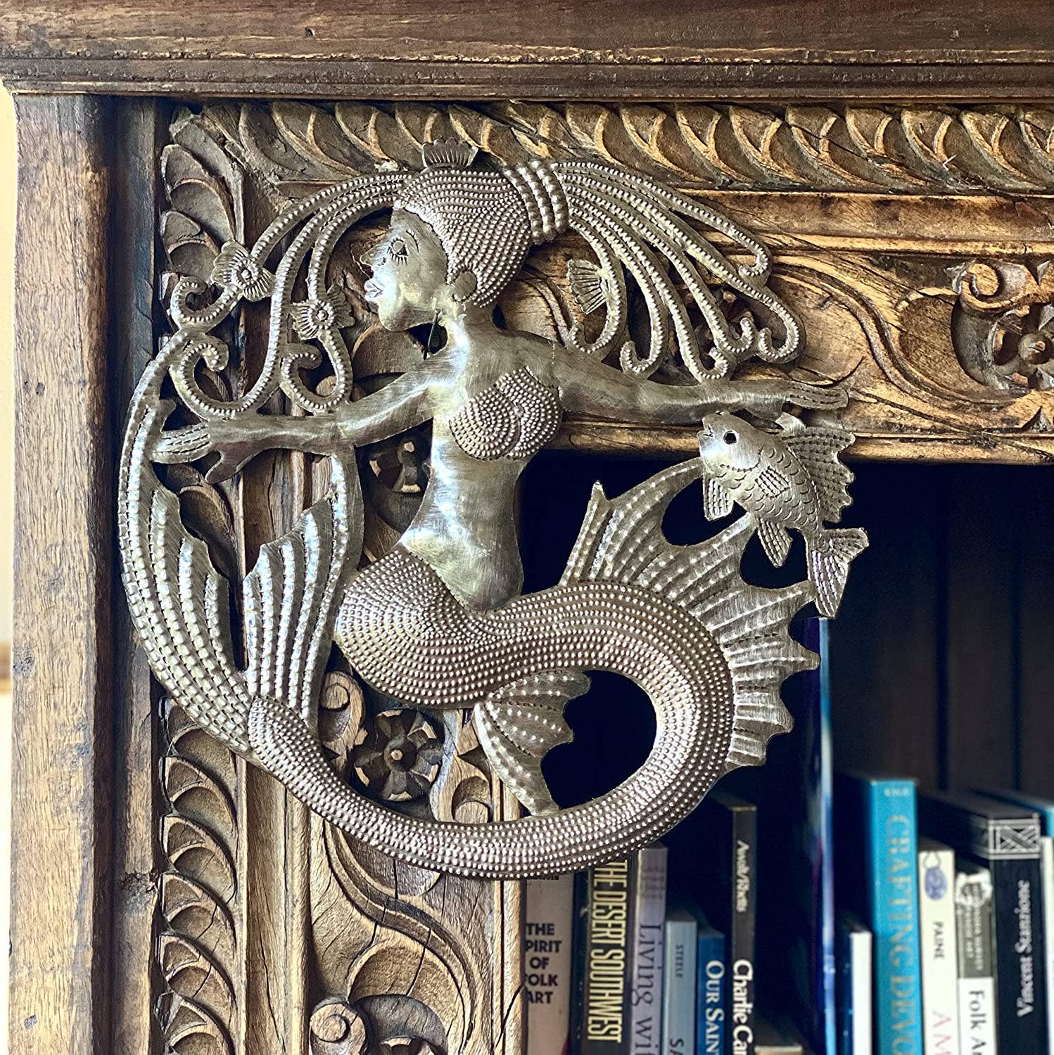 Haiti Fair Trade~ It's Cactus - Wholesale Wall Accent - 11"Mermaid Plaque, Beach Theme Home Decor, Handmade Haiti2