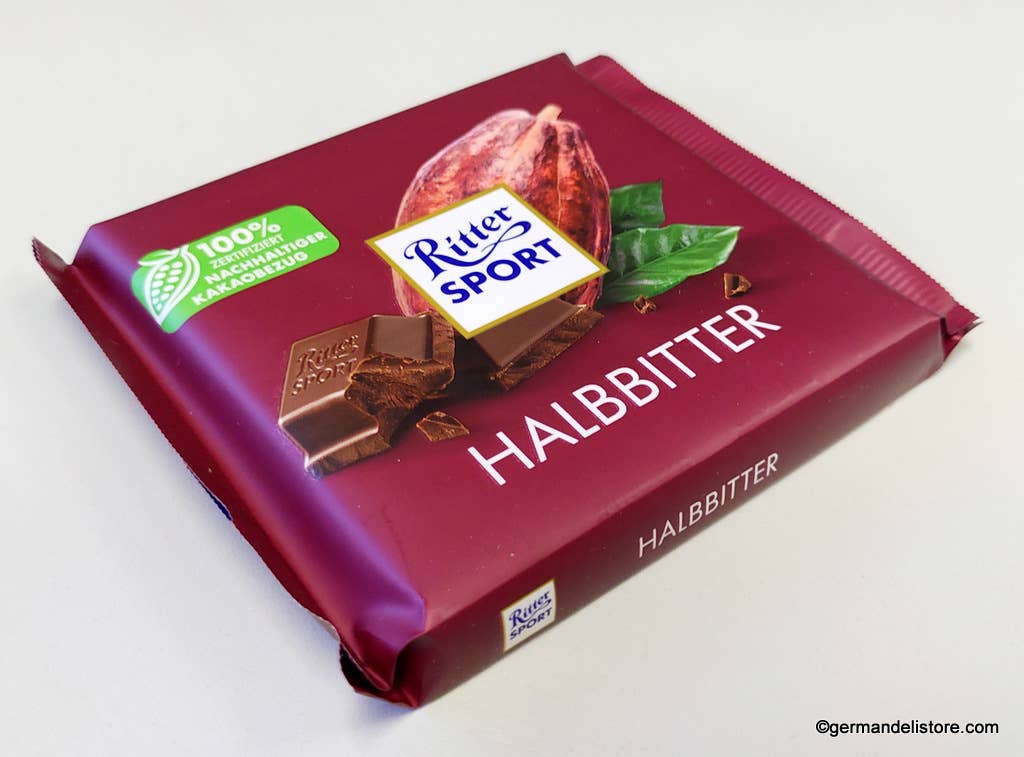 Phoenix Distributions – wholesale Chocolate – RITTER SPORT Halbbitter (Dark) 100 gramm 12 count2