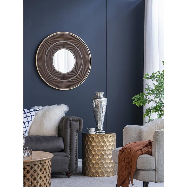 A&B Home Group Inc. - Wholesale Vase - D7.5x20" Antique Silver Pedestal Vase with Etched Pattern6