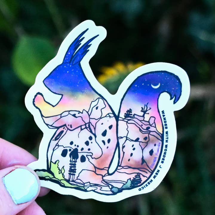 Scoiattolo di Abert con paesaggio sud-occidentale (Canyon delle Frijoles, per la vendita all'ingrosso da parte di Brenda Fleming Art