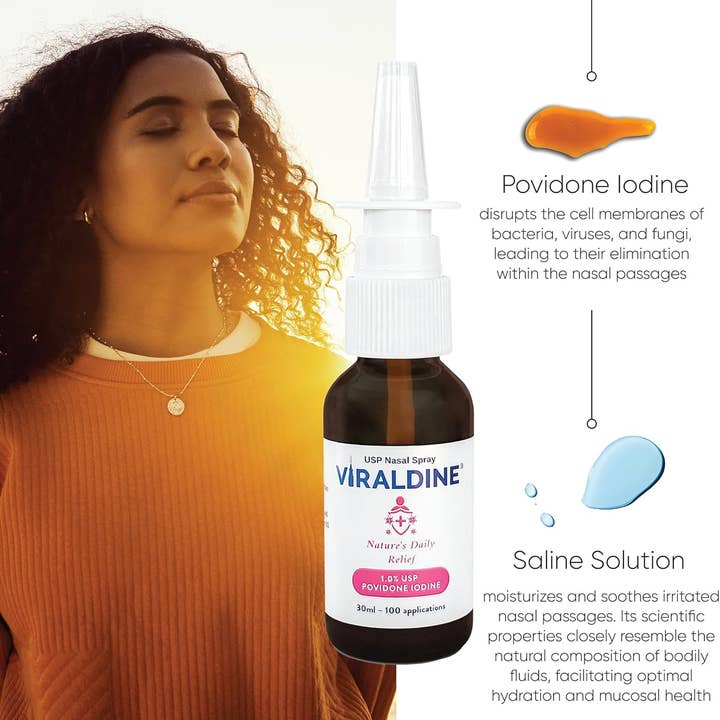 Viraldine - Wholesale Nasal Care - Viraldine 1.5% Povidone-Iodine Nasal Spray Allergy Cold Flu2