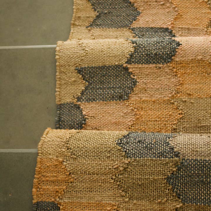 TREPPENLÄUFER - 70% Jute 30% Baumwolle Handgewebter Kilim-Läufer. für den Großhandel von Rugs Boutique