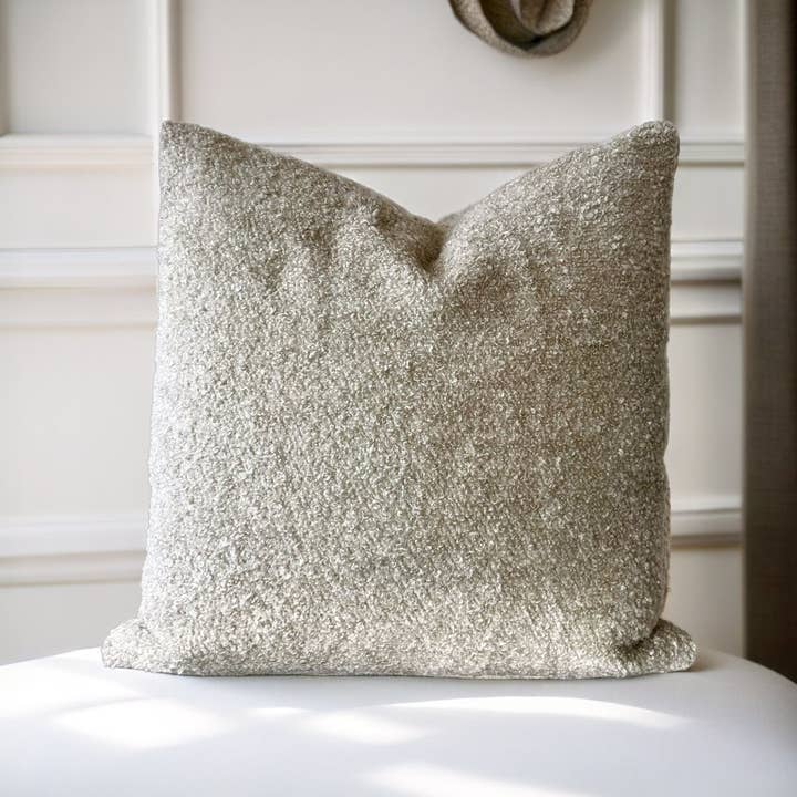 Miliva Home Store - Wholesale Throw Pillow Cover - Beige Boucle Throw Pillow - Soft Cream Boho Cushion8
