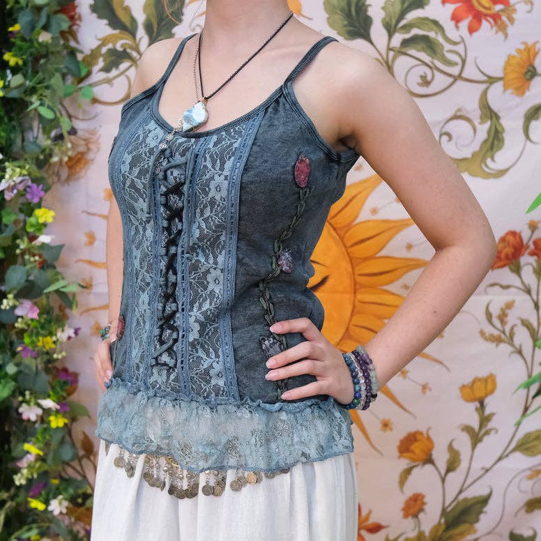 Karma Nepal Crafts - Vendita all'ingrosso Corsetto - Donna - Top in pizzo con corsetto boho7