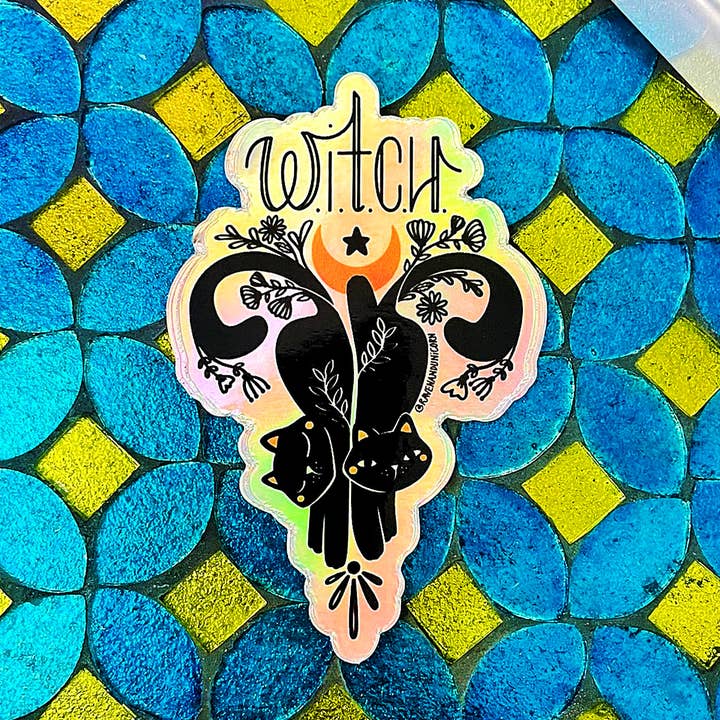 W.I.T.C.H Sticker (Kvinna i total kontroll över sig själv) för wholesale av Raven + Unicorn