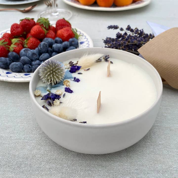 Florir - Wholesale Pot/gevulde kaars - Zwarte kaars met gedroogde bloemen en eilandbloemengeur2