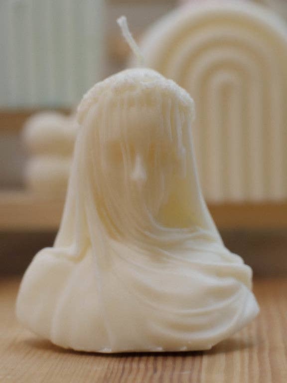 Veiled Woman Candle for wholesale by Sapphic Dreams