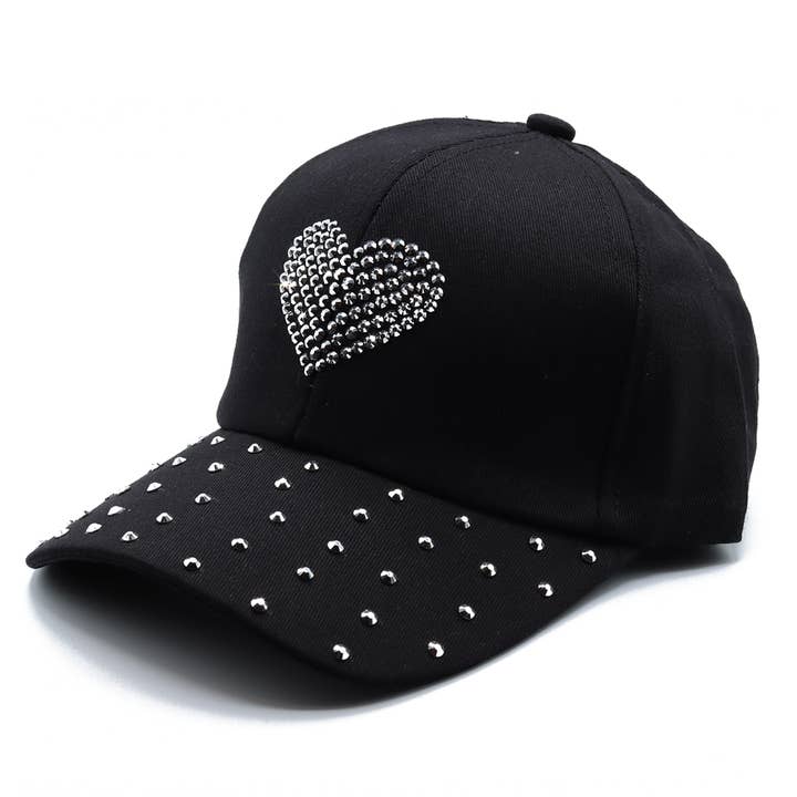Selini New York - Wholesale Baseball Cap - Women's - 12pcs Assorted Bling Studs Cap - CP94ASST-B1