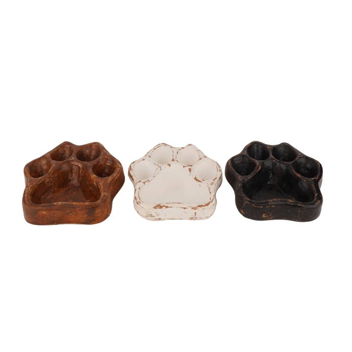 My Amigos Imports - Wholesale Candle Holder - CLEARANCE-Clay Dog Paw Vessel-Bowl-7x8 in-Candle-3 Colors14