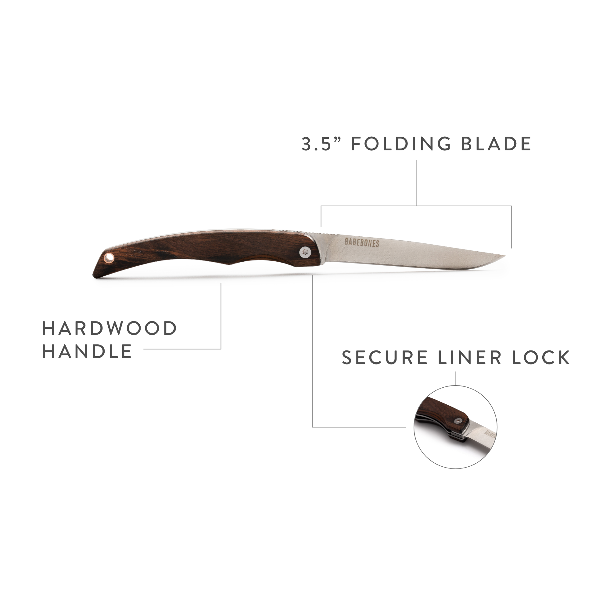 Barebones - Wholesale Pocket Knife/Holder - Solo Folding Knife3