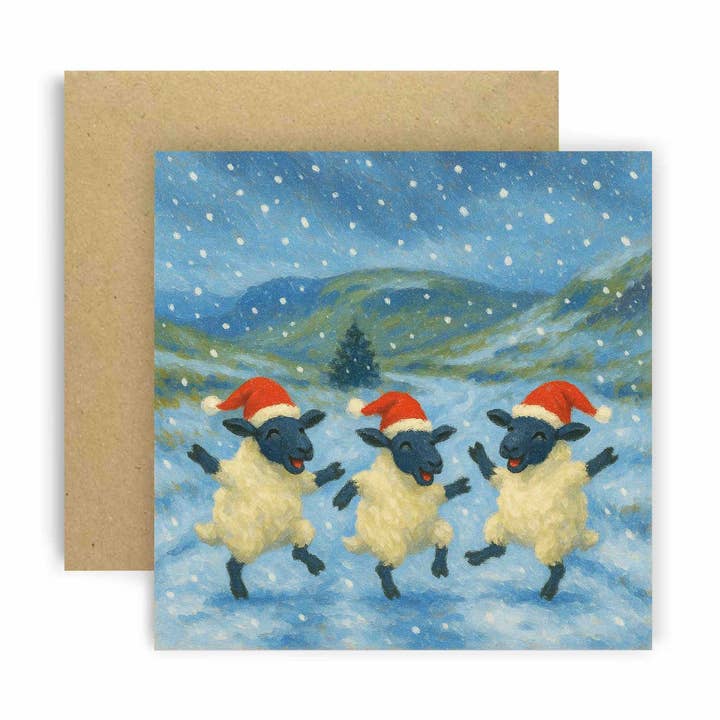 Isle of Skye Christmas Road Christmas Card for wholesale by Huxters