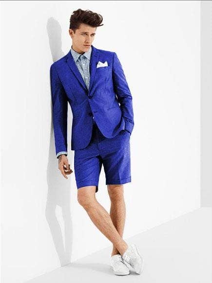 Ensemble court deux pièces pour homme - Costume indigo pour la vente par Alberto Nardoni