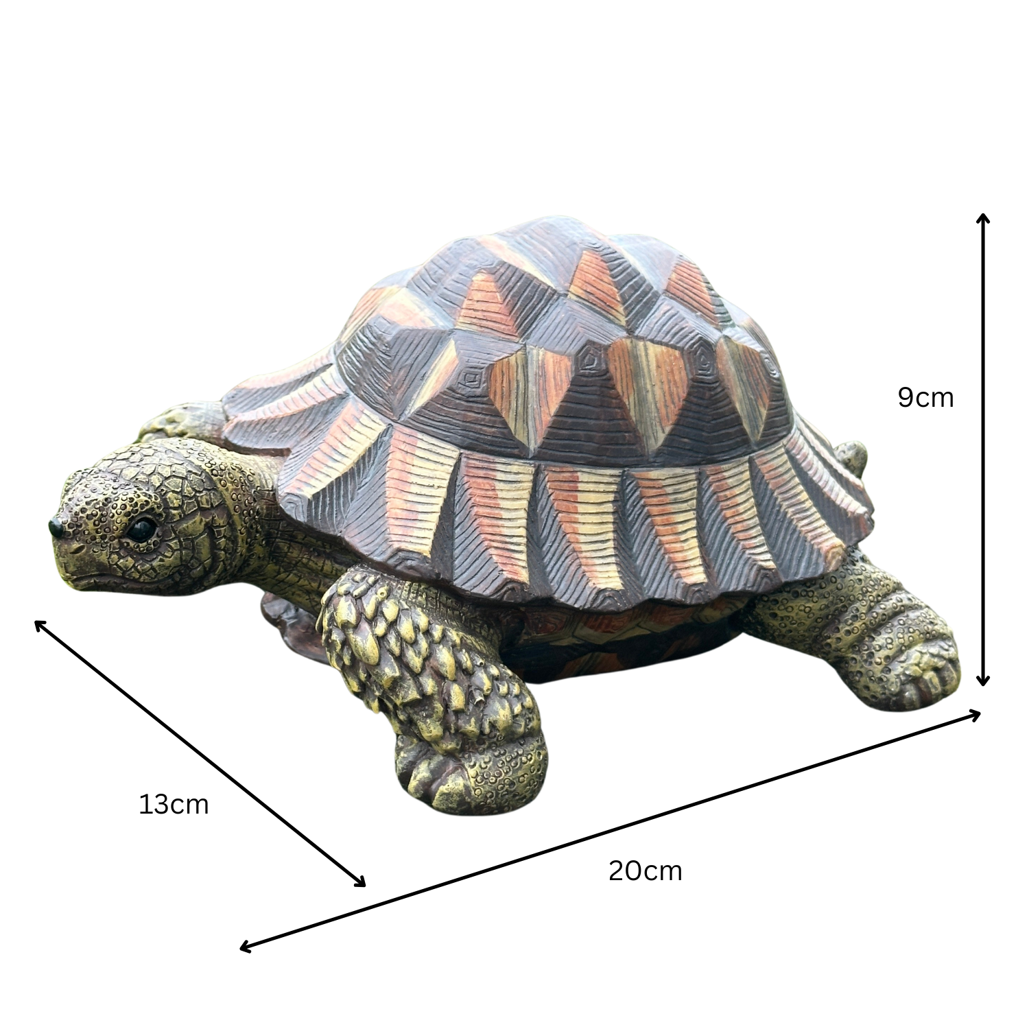 Animal Crackers – wholesale Decorative figurine – Animal Crackers realistic Tortoise figurine, length 20cm, gift boxed1