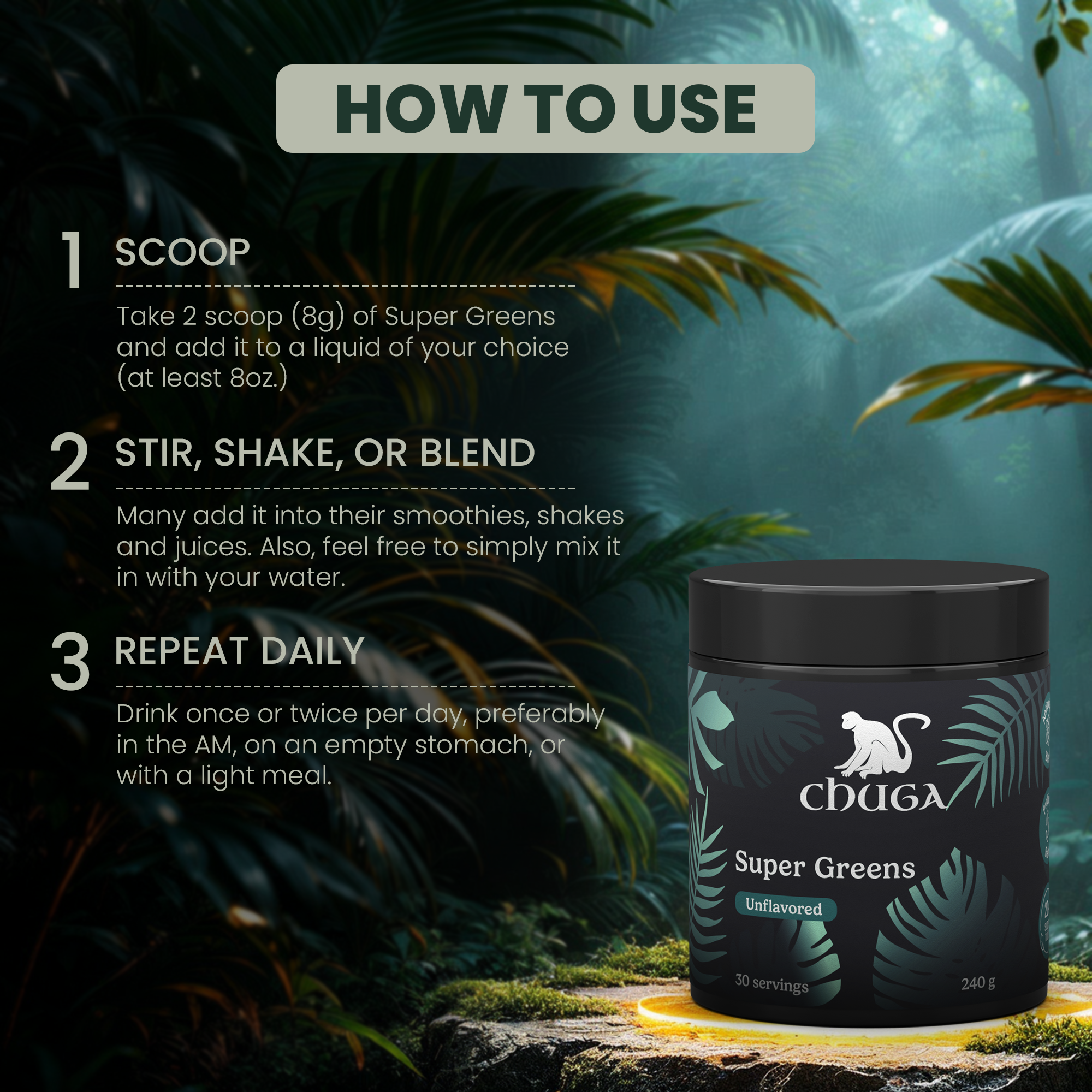 Chuga Shilajit - Wholesale Protein/Superfood Powder - Super Greens1